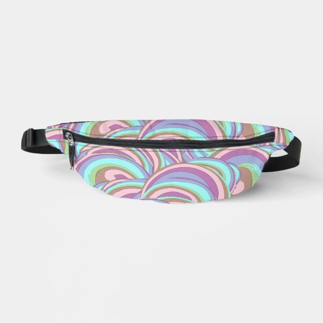 Multicolor-Swirbelmuster Bauchtasche (Vorderseite)