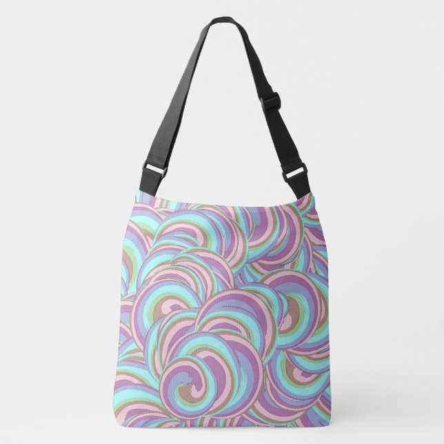 Multicolor Swirls Pattern Tragetaschen Mit Langen Trägern (Vorderseite)