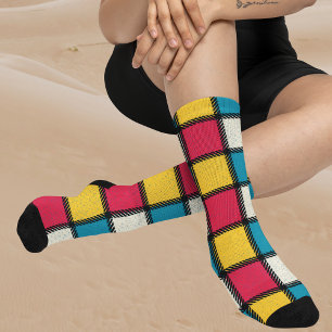 Multicolor Tartan Muster Socken