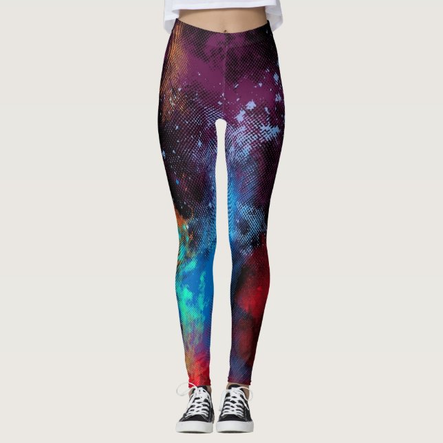 Multicolor Textur Leggings (Vorderseite)
