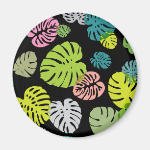 Multicolor Tropical Blätter 2 Magnet