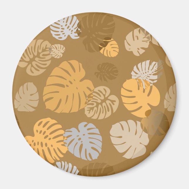 Multicolor Tropical Blätter 6 Magnet (Vorne)