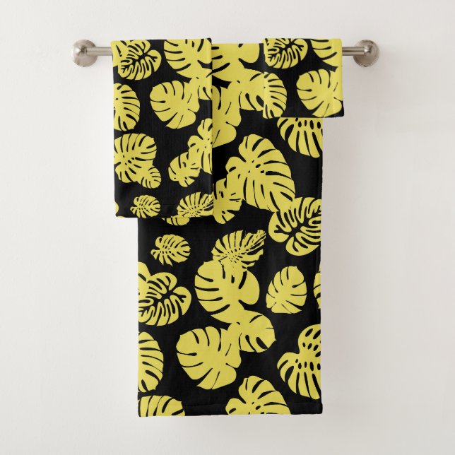 Multicolor Tropical Blätter 7 Badhandtuch Set (Insitu)