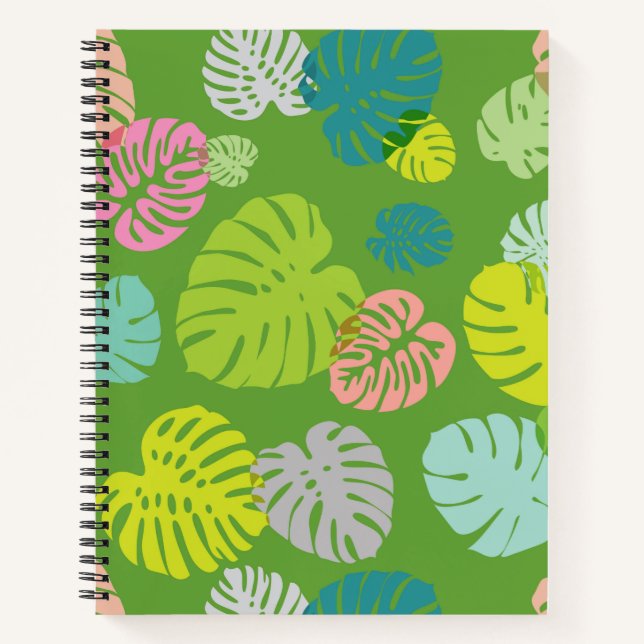 Multicolor Tropical Blätter 8 Notizbuch (Vorderseite)