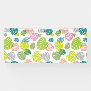 Multicolor Tropical Blätter Banner