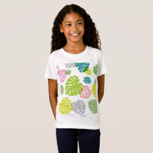 Multicolor Tropical Blätter T-Shirt