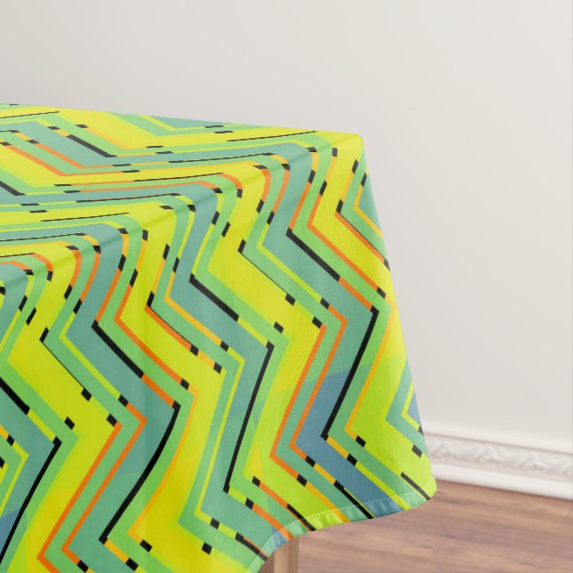 Multicolor tropical Zickzack Tischdecke (Beispiel)