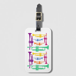 Multicolor Trumpet Brass Music Instrument ID Gepäckanhänger