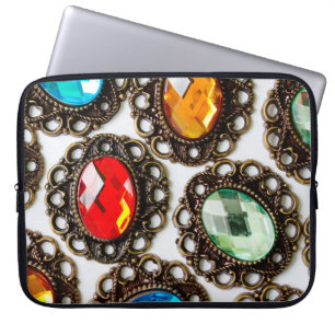 Multicolor-Vintage Brocken auf weißem Untergrund Laptopschutzhülle