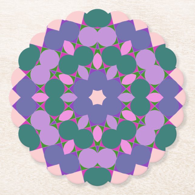 Multicolor-Vintage Untersetzer (Vorderseite)