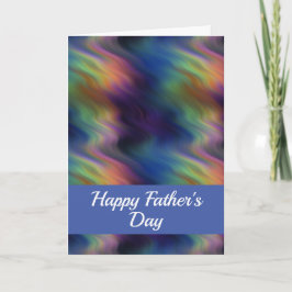 Multicolor Waves Happy Vatertag Card Karte
