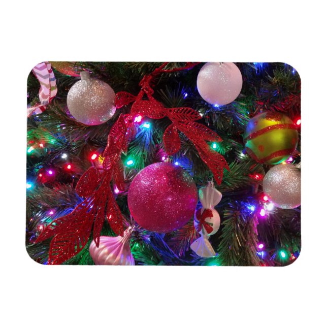 Multicolor Weihnachtsbaum Bunter Urlaub Magnet (Horizontal)