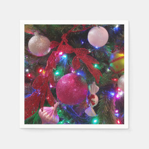 Multicolor Weihnachtsbaum Bunter Urlaub Serviette