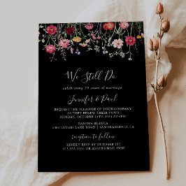 Multicolor-Wildblume, die wir immer noch überprüfe Einladung