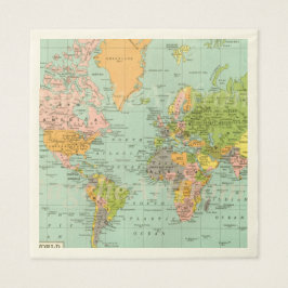 Multicolor World Map Baby Showkollektion Napkin Serviette