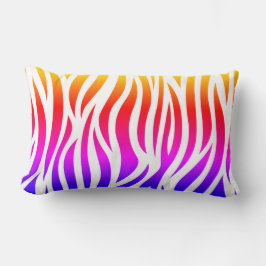 Multicolor Zebra Print Lumbar Throw Kissen