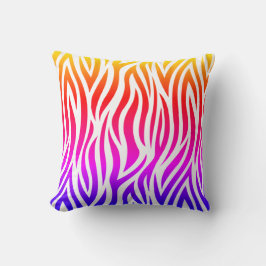 Multicolor Zebra Print Throw Kissen