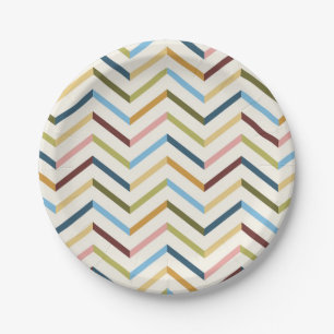 MultiColor Zickzack Kissen Pappteller