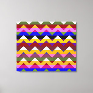 Multicolor Zickzack Zigzag Streifenmuster 3 Leinwanddruck