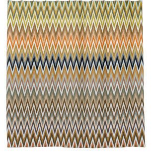 Multicolor Zigzag Muster Duschvorhang