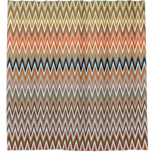 Multicolor Zigzag Muster Duschvorhang