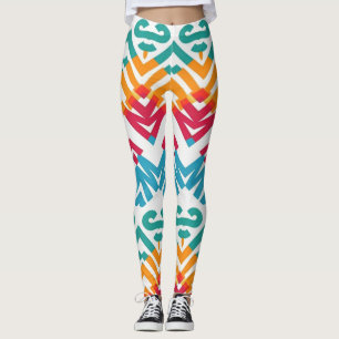 Multicolor zigzag Muster "Ratti_Creative_Arts" L Leggings
