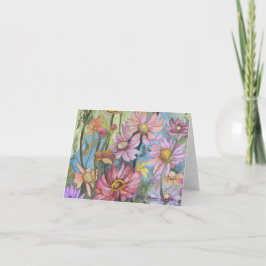 Multicolor-Zinnia-Karte Feiertagskarte