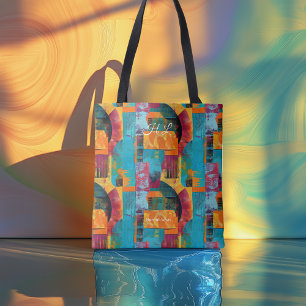 Multicolore dynamique Sac fourre-tout personnalisé
