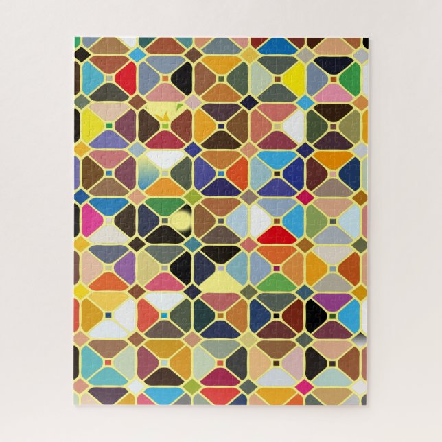 Multicolore geometrische Muster mit Achteckform (Vertikal)