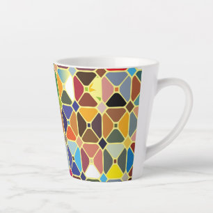 Multicolore geometrische Muster mit Achteckform Milchtasse