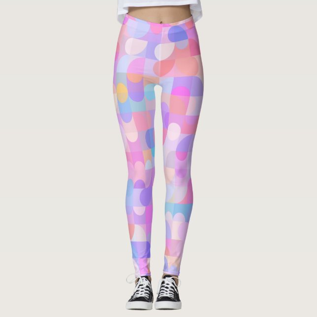 Multicolored Boho Pattern Leggings (Vorderseite)