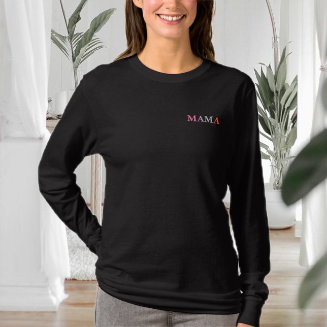 Multicolored embroidered Mama T-shirt - T-shirt  (Von Creator hochgeladen)