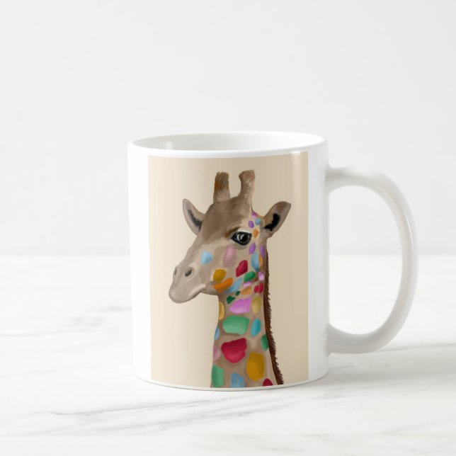 MultiColored Giraffe Kaffeetasse (Rechts)