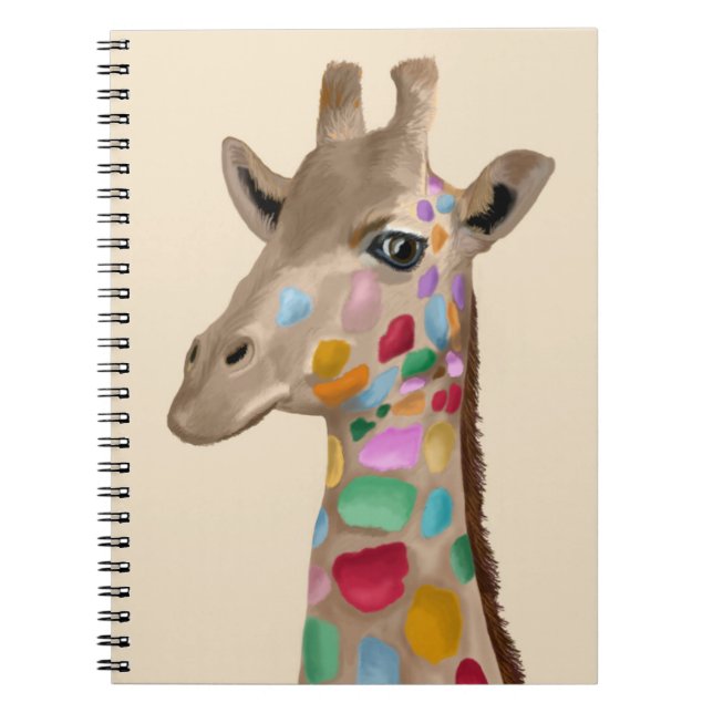 MultiColored Giraffe Notizblock (Vorderseite)