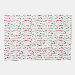 Multicolored Modern Candy Cane Geschirrtuch
