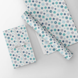 Multicolored snowflake pattern – winter christmas geschenkpapier