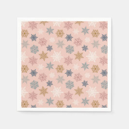 Multicolored snowflake pattern – winter christmas serviette