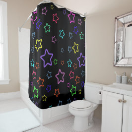 Multicolored Starry Night Duschvorhang