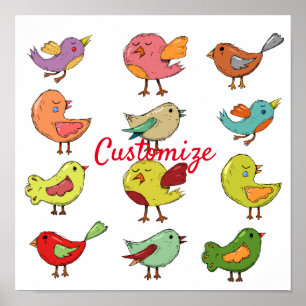 Multicolored Sweet Songbirds Thunder_Cove Poster