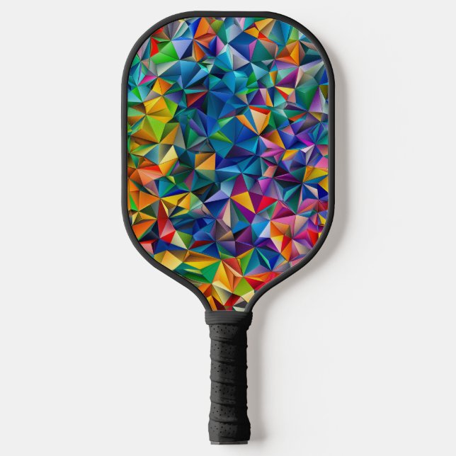 Multicolored triangle shapes  pickleball schläger (Vorderseite)