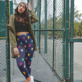 Multicolorherzen Leggings