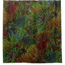 Multicolormetallisches Blumenmuster Duschvorhang