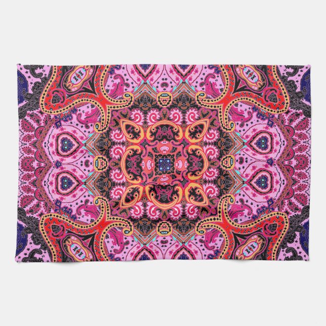 Multicolorpaisley, Schal-Print-Design Geschirrtuch (Horizontal)