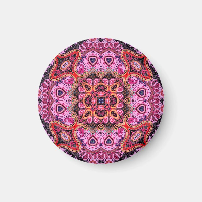 Multicolorpaisley, Schal-Print-Design Magnet (Vorne)