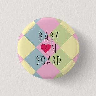 Multicolors Happy Baby an Bord Schwangerschaft But Button