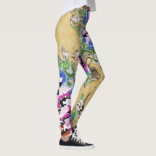 Multicolors liquidieren leggings (Rechts)