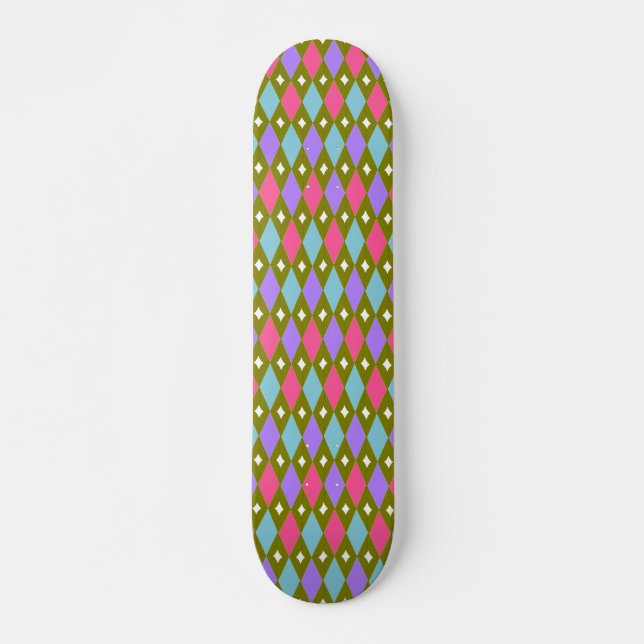 Multicoloured Honeycomb Skateboard (Vorne)