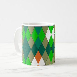 Multifarbige geometrische Muster Rauten Minimalism Kaffeetasse