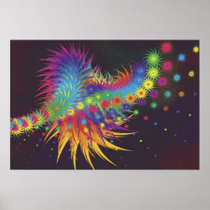 Multihued statisches Feld Poster