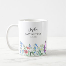 Multihued Wildflower Baby Shower Celebration Kaffeetasse